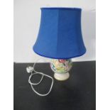 A Poole Pottery "Bluebird" pattern lamp