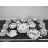 A Royal Albert part tea and dinner set ( 8 place setting) "Berkeley" pattern