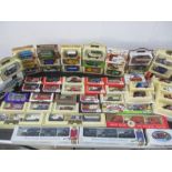 A collection of boxed diecast cars including Lledo, Dinky, Corgi etc