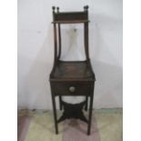 A Georgian mahogany washstand with galleried top