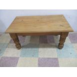 A pine coffee table