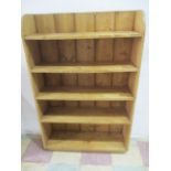 A pine freestanding bookcase
