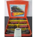 A boxed Hornby set 41, 0 gauge tank passenger set with clockwork train, carriages and track