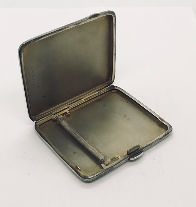 A hallmarked silver cigarette case along with a silver bracelet - Image 4 of 4