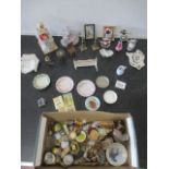 A collection of dolls house and other miniature items