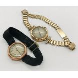 Two 9ct rose gold Victorian watches.