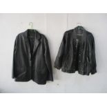 A Brooke Saddler leather jacket, along with one other