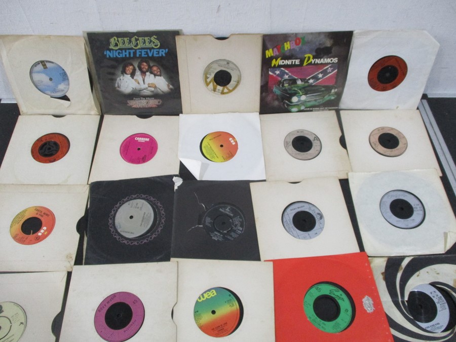 A collection of 7" vinyl singles including Wings, The Jam, Bee Gees, Deep Purple, Elton John, - Image 7 of 12