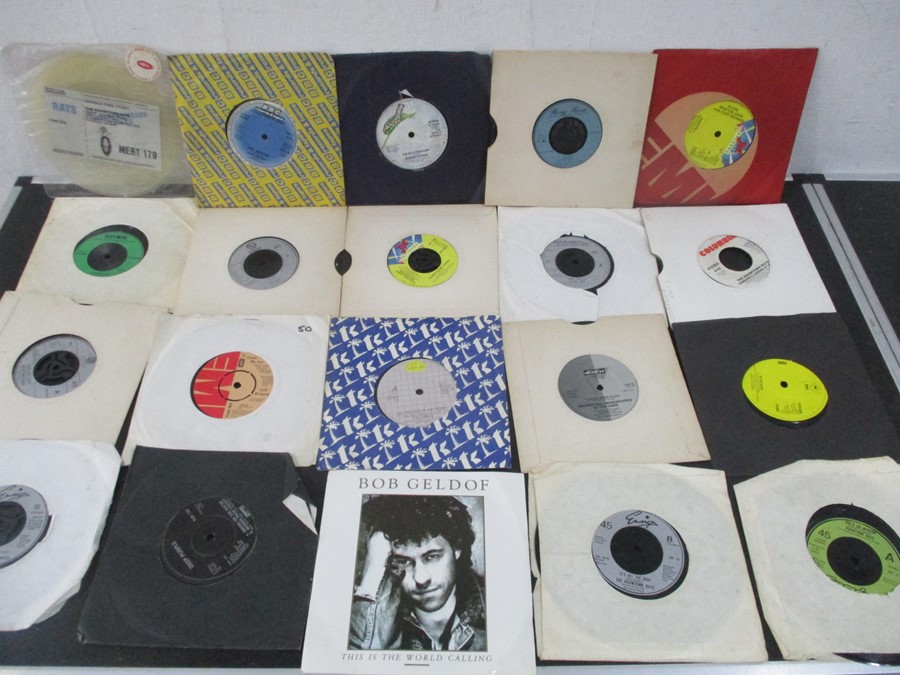 A collection of 7" vinyl singles including Wings, The Jam, Bee Gees, Deep Purple, Elton John, - Image 3 of 12