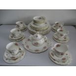 A comprehensive Royal Albert "Tranquility" part dinner and tea set- seconds