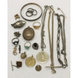 A collection of silver and SCM jewellery etc.
