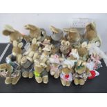 A collection of Gemini Toys Ltd Sofftees Rabbits, along with various others similar