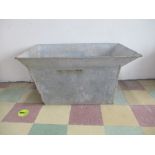 A large vintage galvanised planter - height 57cm length 104cm