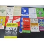 A collection of various football programmes including internationals, football league and non-
