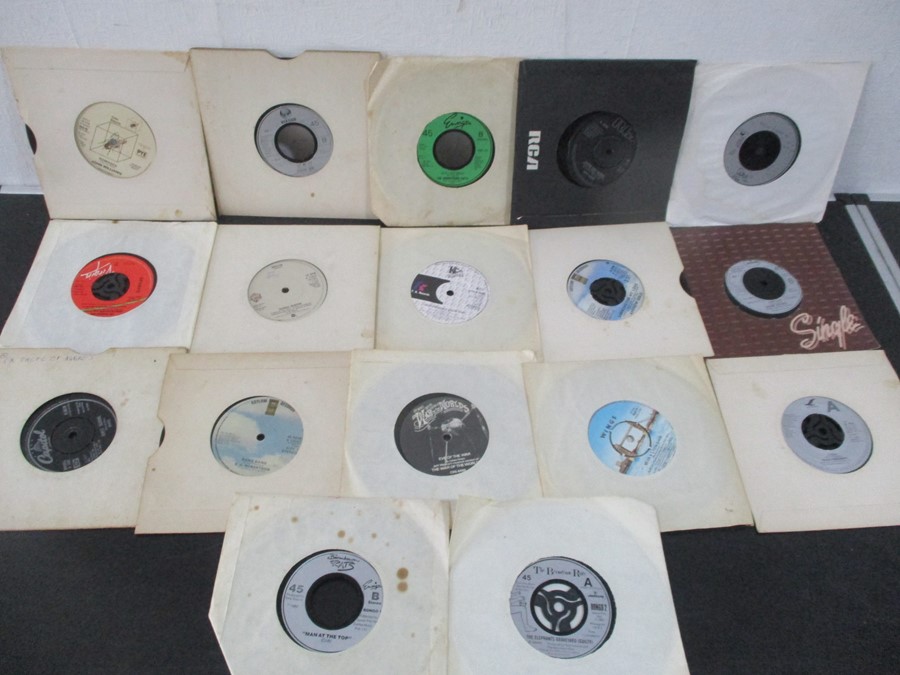 A collection of 7" vinyl singles including Wings, The Jam, Bee Gees, Deep Purple, Elton John, - Image 8 of 12