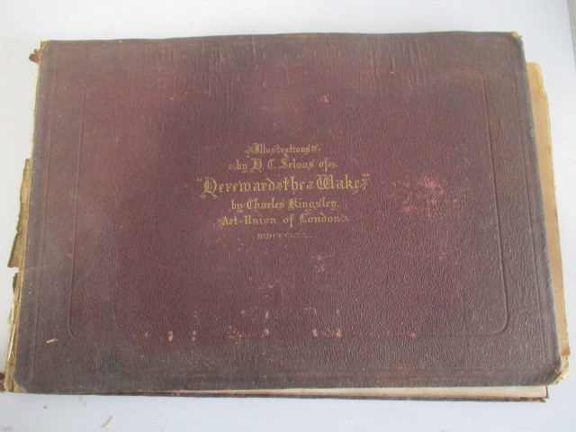 The Times Atlas, 1922 along with "Hereward The Wake" by Charles Kingsley ( poor condition) and "Ye - Image 12 of 20