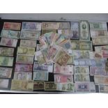 A collection of worldwide bank notes