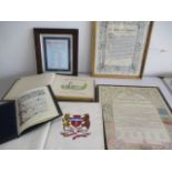 Various handwritten and hand illustrated ephemera and pictures relating to Rev. Benjamin Norton