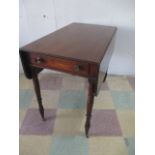 A Georgian mahogany Pembroke table with single drawer