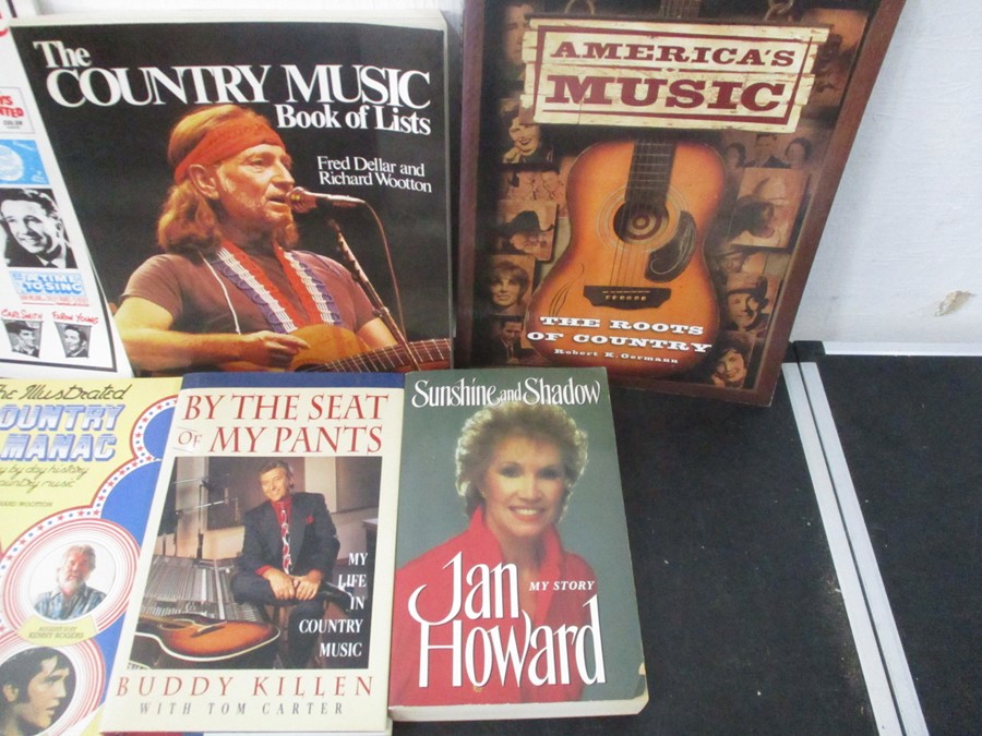 A collection of eight country music books, along with various music related DVD's, cassettes & CD's - Image 2 of 7