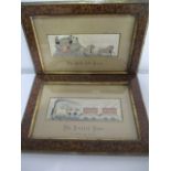 A pair of Stevengraphs, silk pictures depicting "The good old days" and "The present time" both in