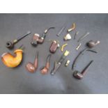 A collection of vintage smoking pipes
