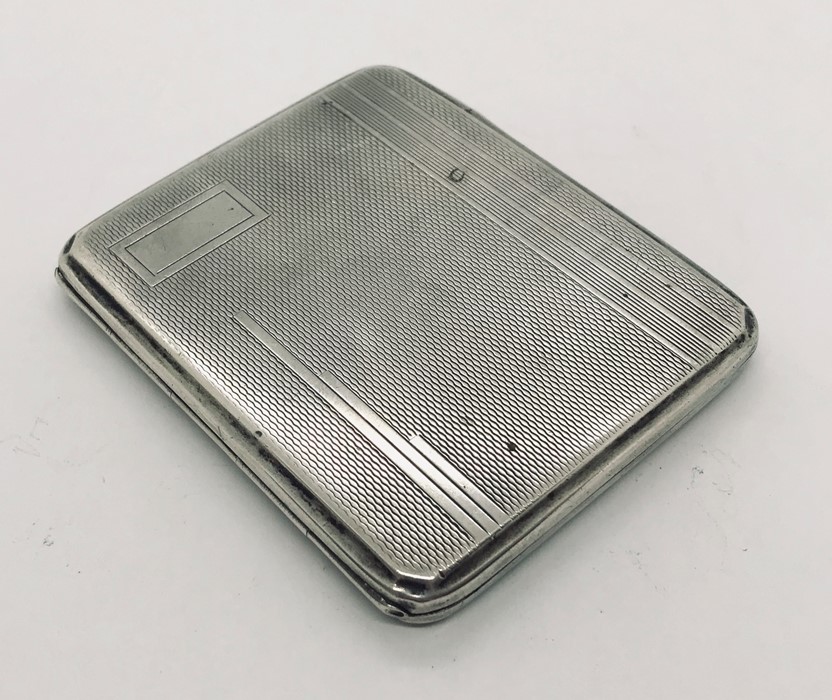 A hallmarked silver cigarette case along with a silver bracelet - Image 3 of 4