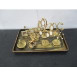 A collection of miscellaneous jewellery stands, picture frames etc