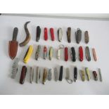 A collection of vintage pocket knives