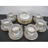 A Wedgwood "Florentine" part dinner set consisting of 12 dinner plates, 12 sandwich plates and 12