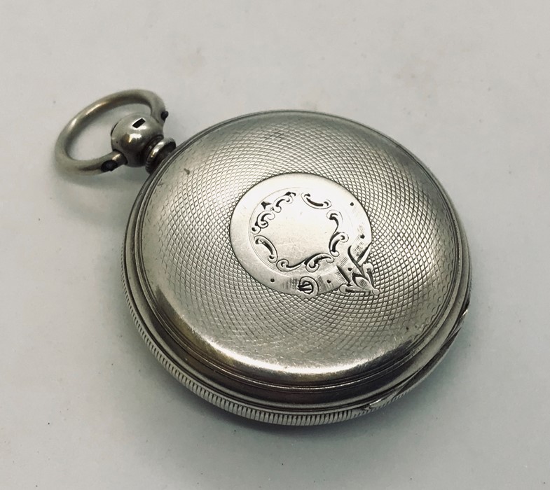 A hallmarked silver pocket watch with subsidiary second dial - Image 2 of 2