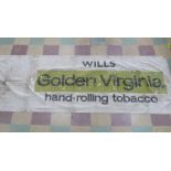 A Will's Golden Virginia hand-rolling tobacco advertising banner - approx length 330cm width 109cm