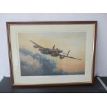 A limited edition print of "Remember The Lancaster", signed by artist Thomas Gower - numbered 117/