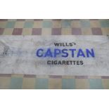 A Will's Capstan Cigarettes advertising banner - approx length 340cm width 120cm