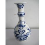A Meissen blue and white vase, 16cm height