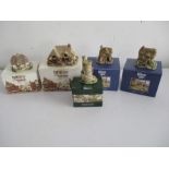 A collection of five boxed Lilliput Lane cottages