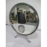 An adjustable Art Deco Harcourt chrome mirror with electric light