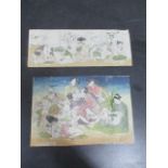 Two antique Japanese erotic prints