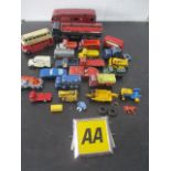 A collection of die cast vehicles including Dinky, Corgi etc.