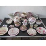 A collection of 18th/19th Sunderland lustre china etc.