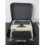 A circa 1960's Erika 105 portable typewriter by Robotron, GDR