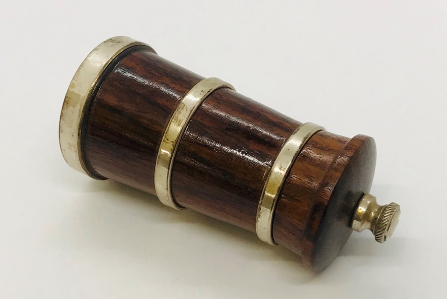 A silver banded pepper grinder - Image 2 of 2