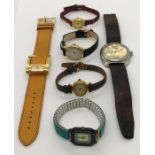 A collection of watches including Guess etc
