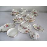 A part Royal Crown Derby "Posies" tea set along with other matching items
