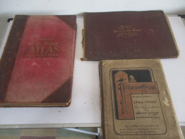 The Times Atlas, 1922 along with "Hereward The Wake" by Charles Kingsley ( poor condition) and "Ye