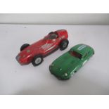 A vintage die-cast Corgi Vanwell racing car, along with Clover Toy car