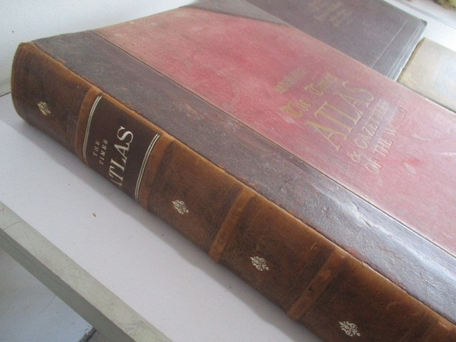 The Times Atlas, 1922 along with "Hereward The Wake" by Charles Kingsley ( poor condition) and "Ye - Image 3 of 20