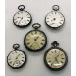 Three hallmarked silver pocket watches including a signed John Forrest, London ( Chronometer maker