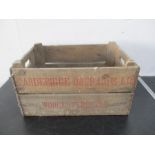 A vintage wooden apple crate - marked Tardebigge Orchard Ltd.