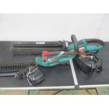 Two Bosch rechargeable hedge trimmers